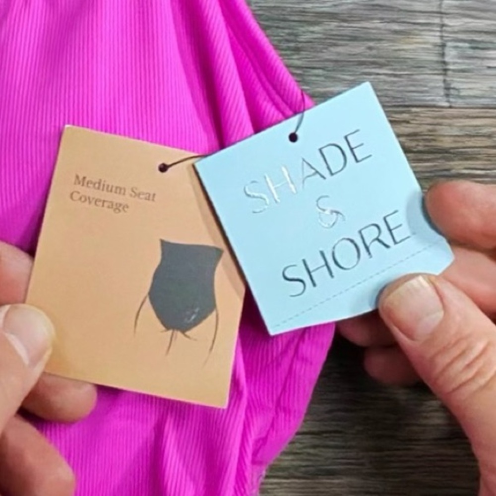 Shade & Shore Bright Pink Women's One Piece Swimsuit - Picture 10 of 10